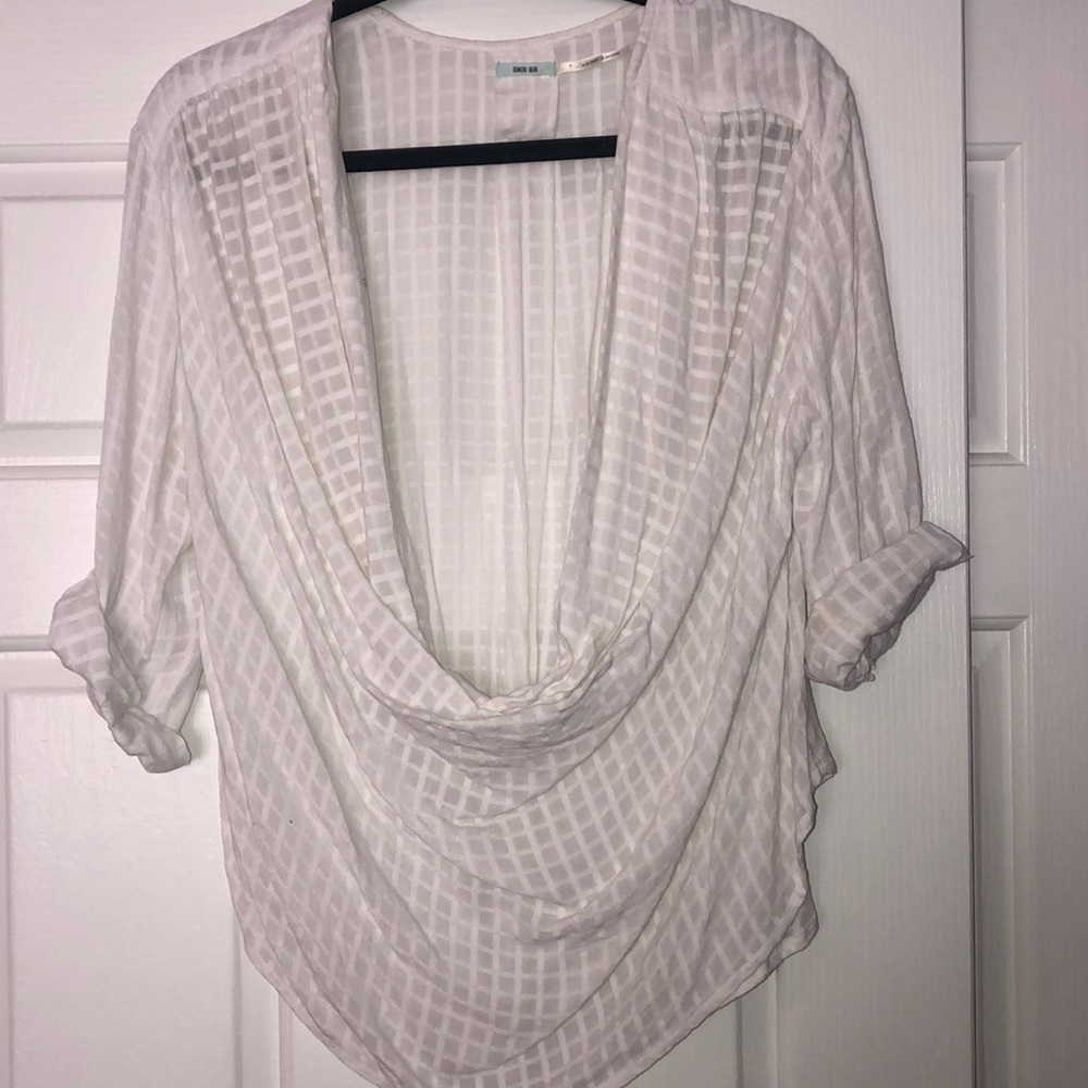 Kimichi Blue Checkered Linen Top